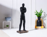 Alamkari India Resin Mosaic Standing Stone Man Sculpture